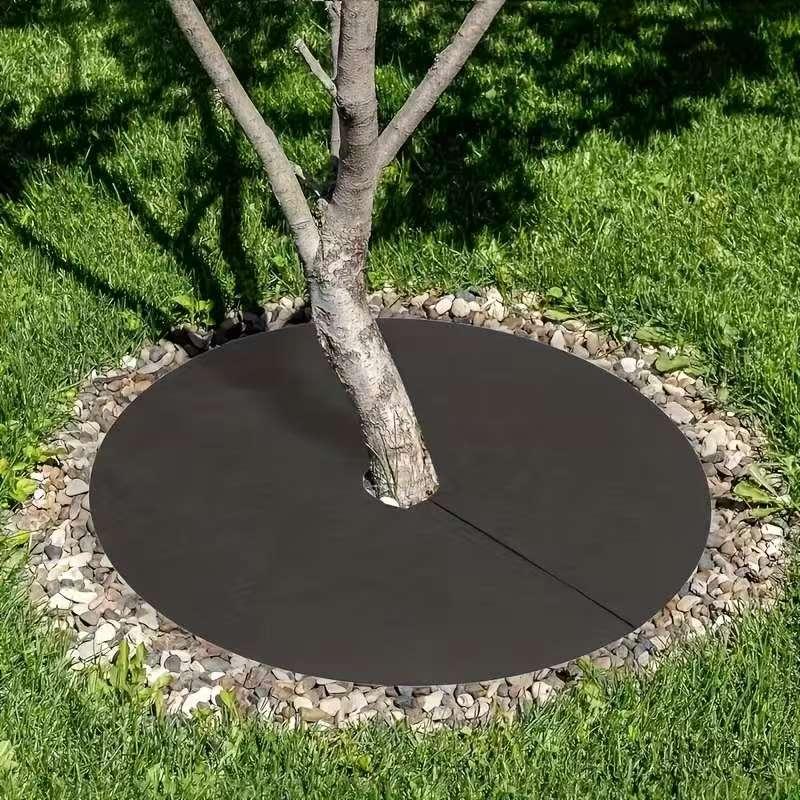Weed Control Mats Non Woven Tree Rings Mulching Mats for Garden Decoration and Soil Moisture Preservation