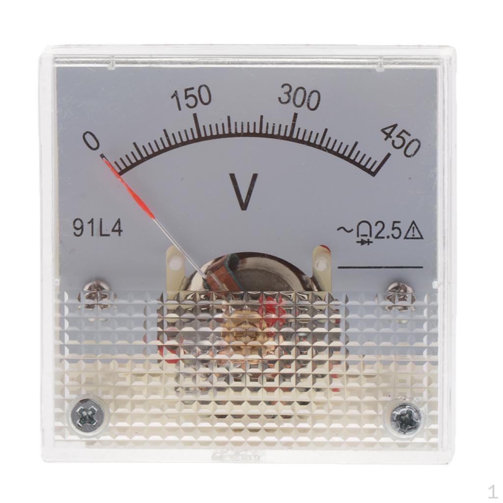 Rectangle Analog Voltmeter with Round Dial