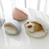 Herbst Winter Warm Solide Fleece Bettmatte Weich Fussel Schlaf Bett Nistplatz Runde Form für Kleintier Igel Hamster Kaninchen Nester Matte
