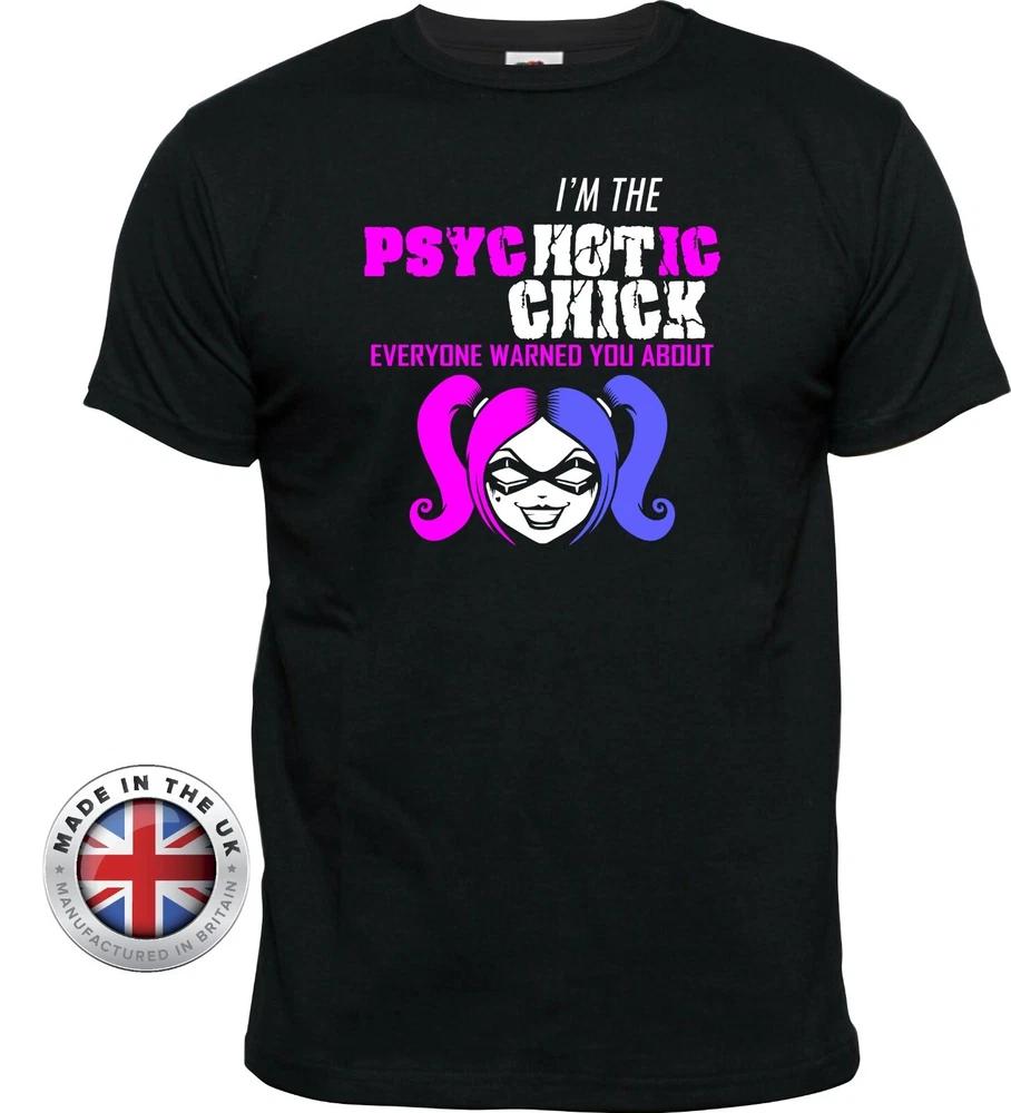 Harley Quinn Tshirt Im The Psychotic Girl Cheerleader Film TShirt Ladies Fit S