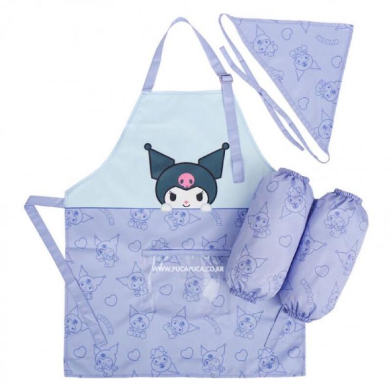 Kuromi Honey Apron and Toshi Hood 3-piece Set