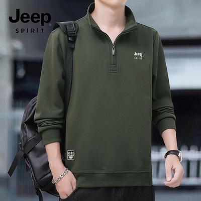 JEEP SPIRIT Men's Outdoor Half-Zip Pullover