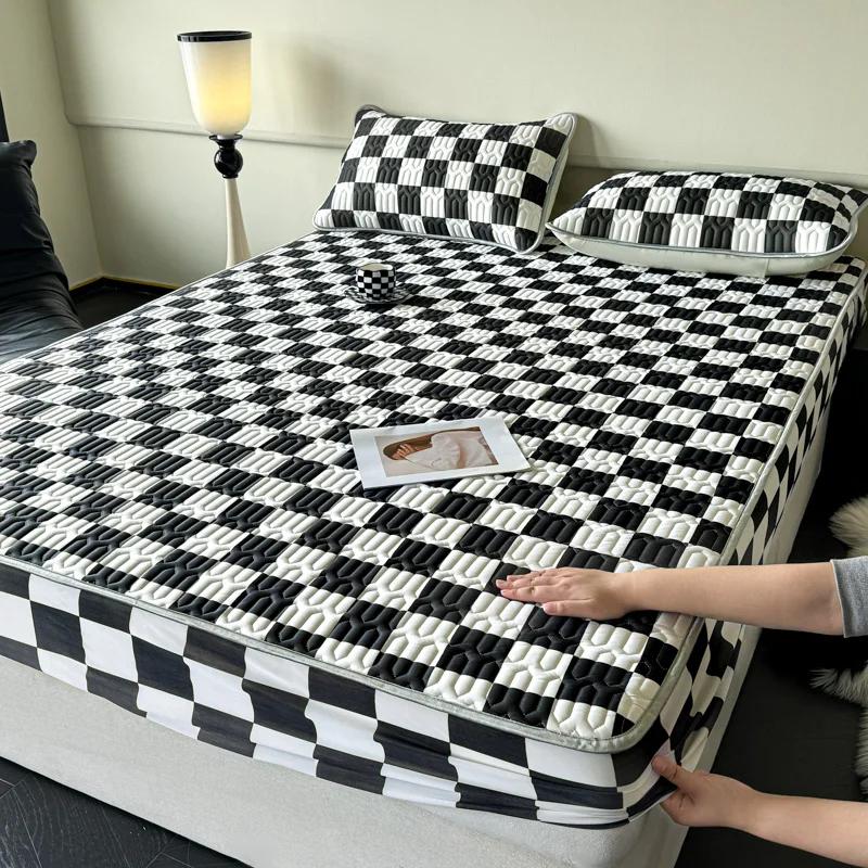 Natural Latex Thicked Summer Cooling Mat designed for Bed Gentle Cool Feeling Fitted Sheet and Pillowcase Matress Cover Grade A Summer Pads