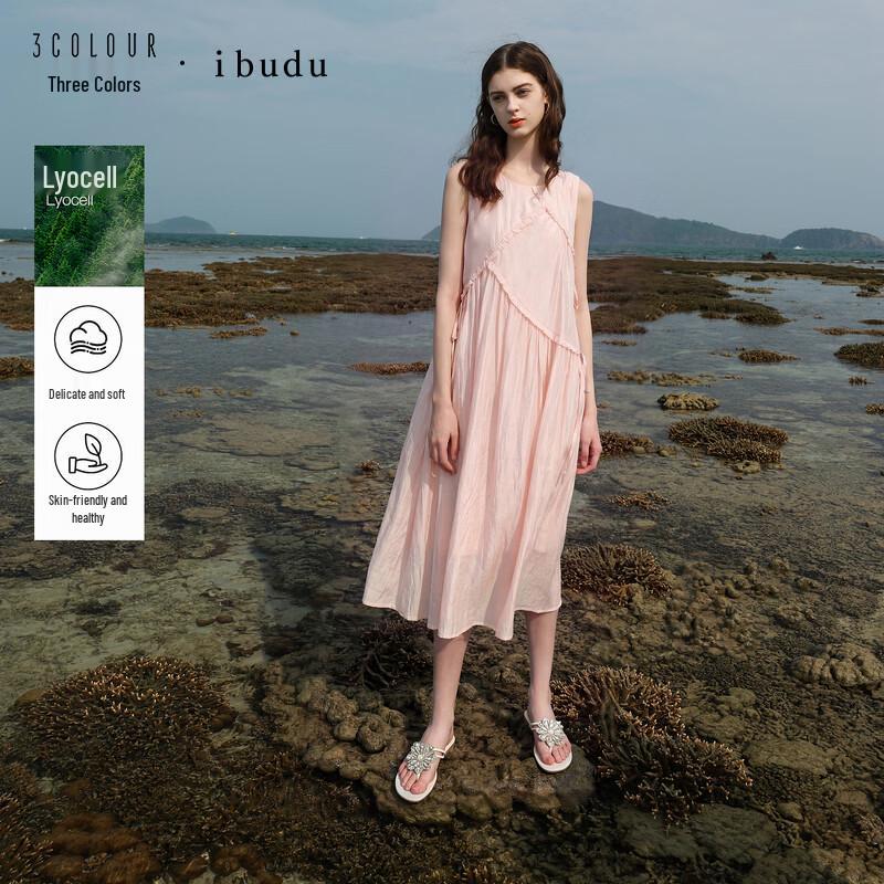 Women s Lyocell Sleeveless A-Line Long Dress M