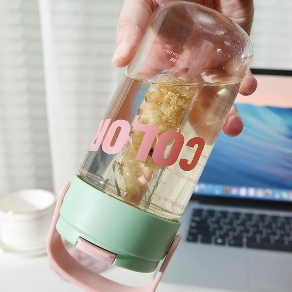 Large Capacity Sport Water Bottle 600/800ML Fruit Tea Cup Drinking Tumbler  School Office Outdoor