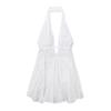 Kaslead New Arrival Women's Clothing Fashion Style Fashion Casual Cut Out Embroider Hanging Collar Dress 4786282