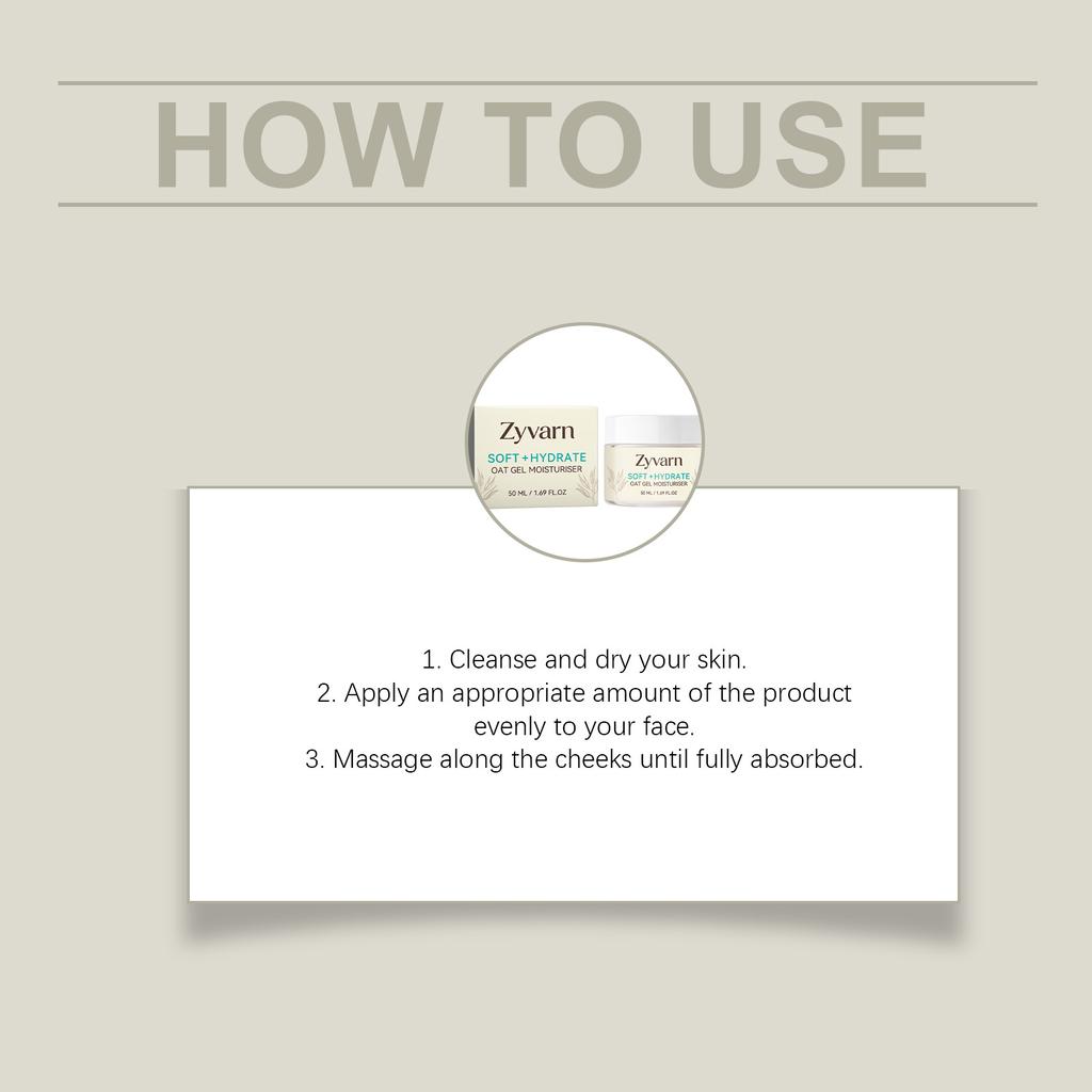 Oat Extract Gel Face Moisturizer Cream Soothing Calming For Sensitive Dry Skin Daily Skincare Lightweight Hydrating Facial Cream