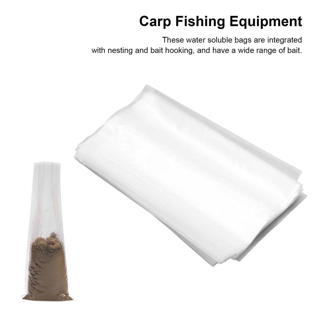 50Pcs Water Soluble Bags PVA Dissolve RefillBait Carp Fishing Equipment Tackle Accessories