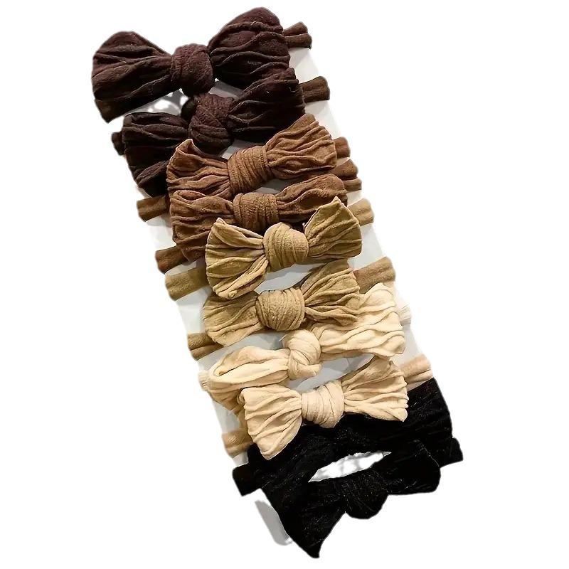 Korean Style High Elasticity Leather Bow Hair Tie - Thickened Ponytail Holder for Women