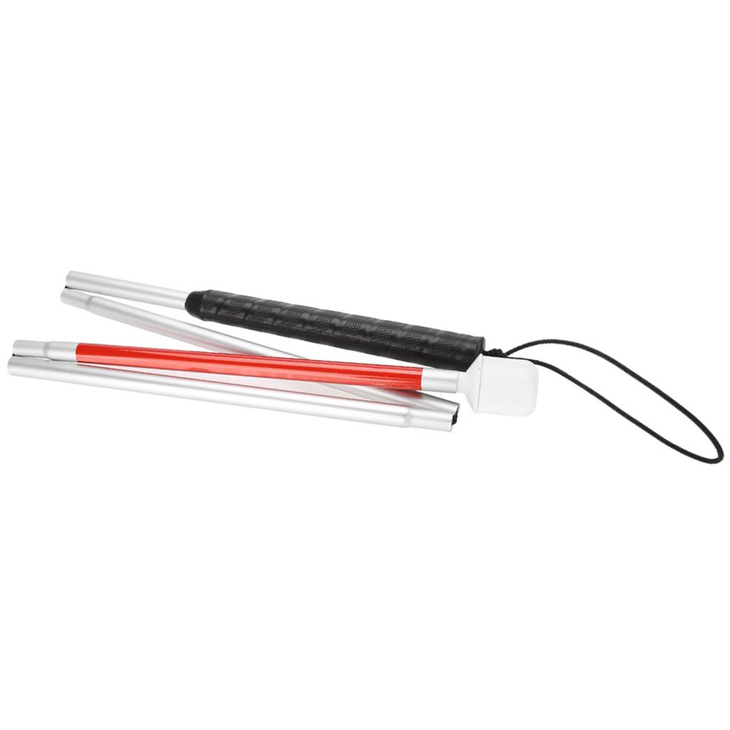Folding Foldable Reflective Cane Crutch Portable Anti Shock Guide Walking Stick Blind People