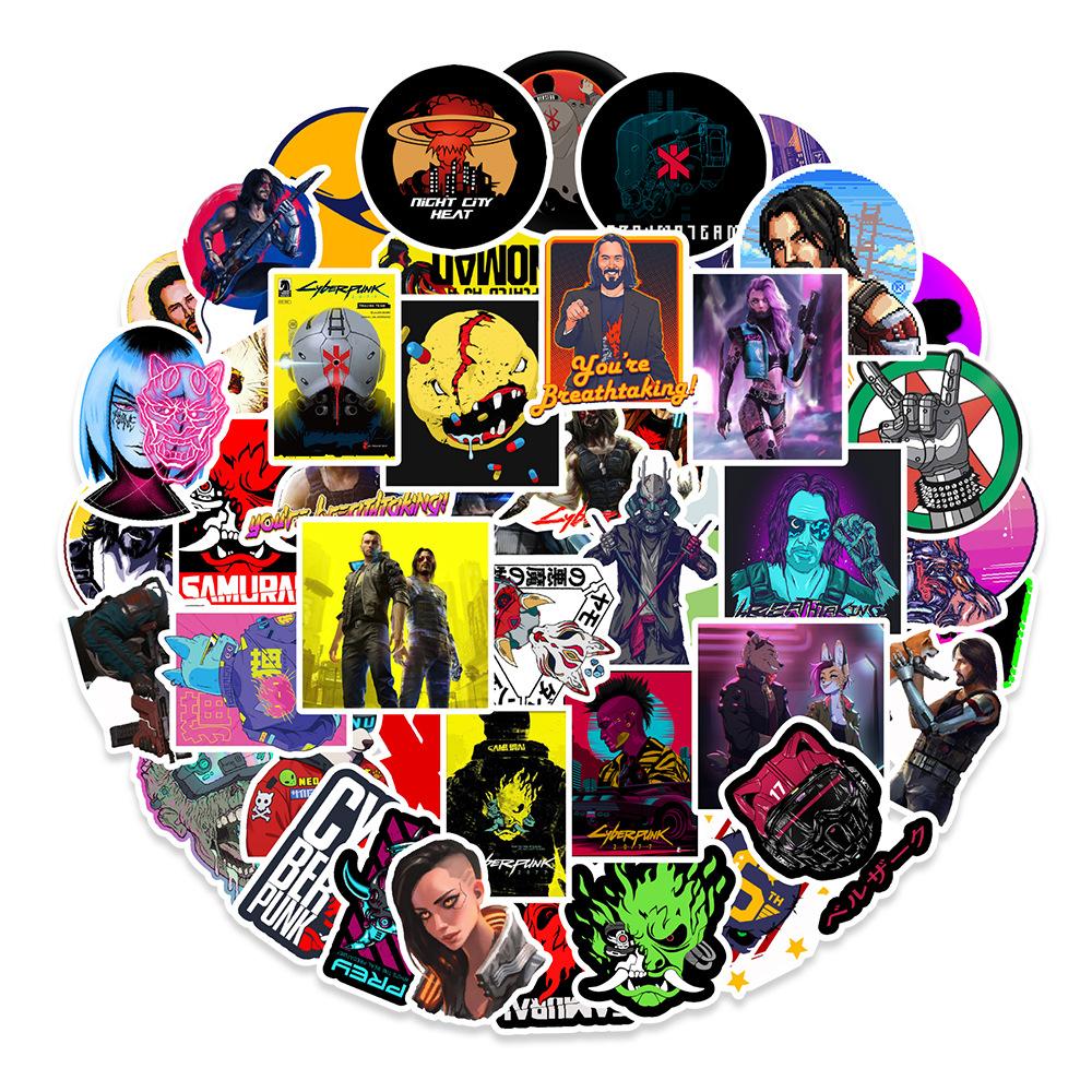 50 Games Graffiti Stickers Balance Bike Motorcycle Helmet Skateboard Decoration Stickers Creative Hand Account