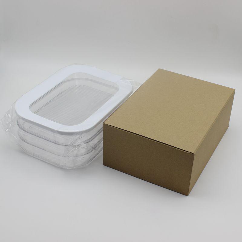 Scatola Trasparente Lavabile in Lavatrice per Alimenti, Transfrontaliera, con Coperchio per Frigoriferi da Cucina