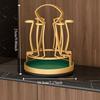360° Rotation Cup Drain Rack 6 Hooks Large Capacity Glass Holder with Water Drain Tray Space-saving Cup Drying Rack Home Kitchen