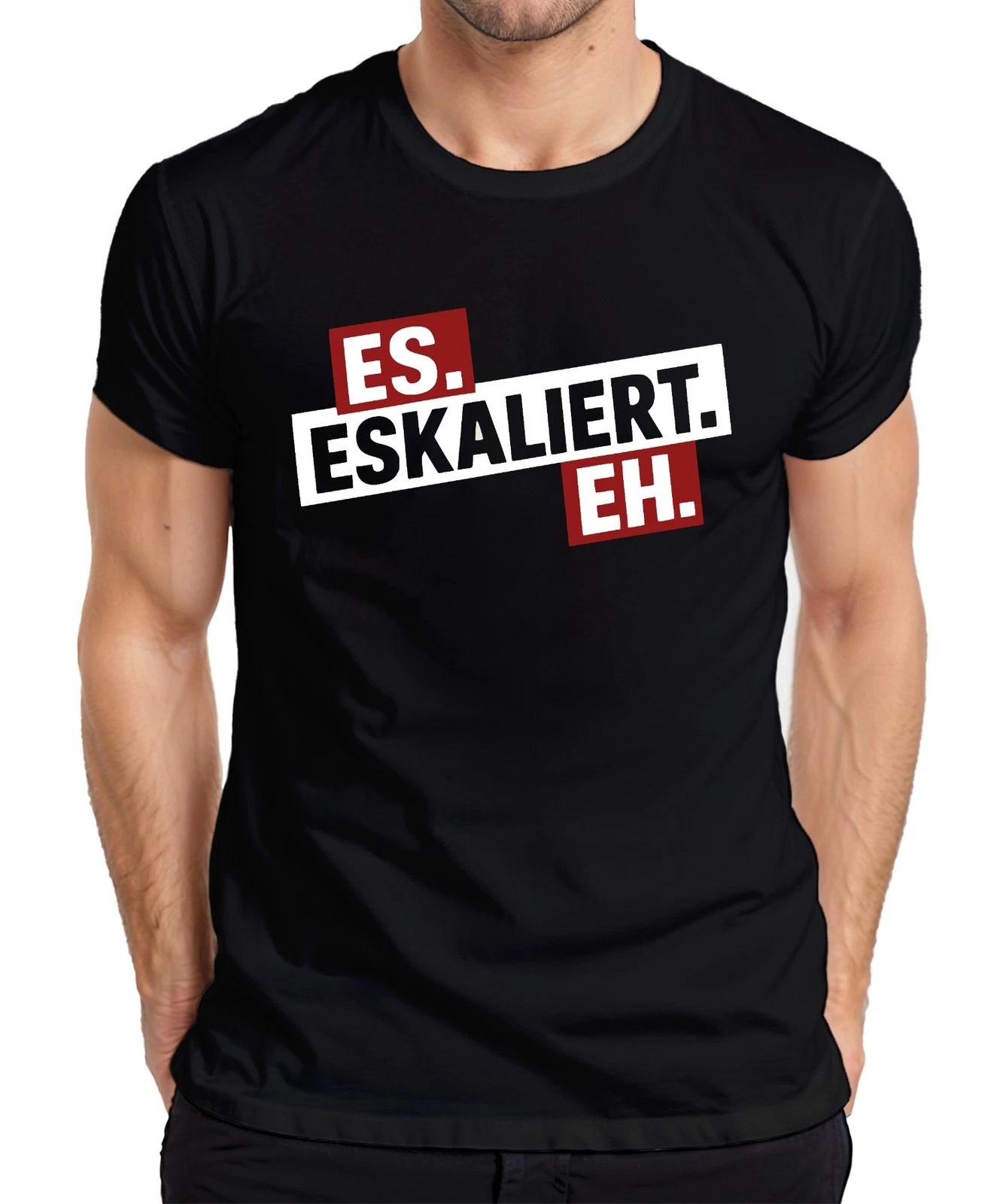 Es eskaliert eh Spruch Party Karneval JGA Lustig Bier Feierabend Herren T-Shirt L