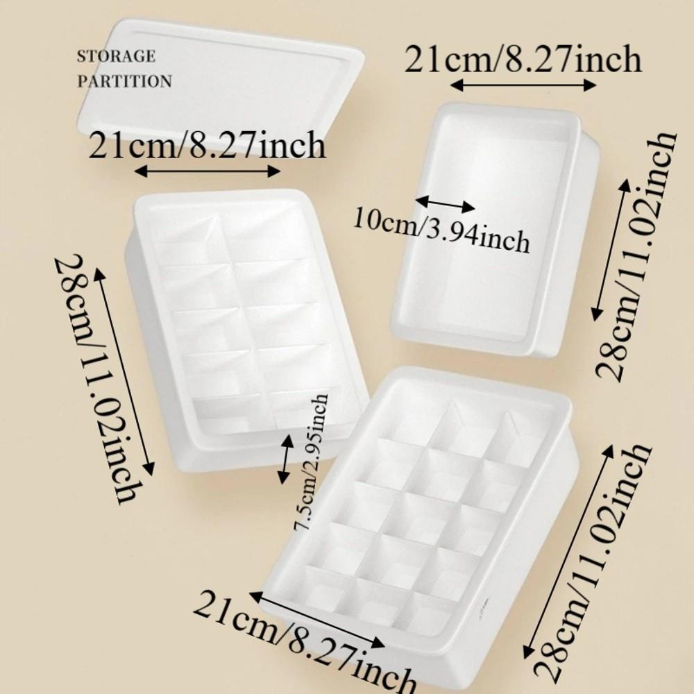 Stable Stacking Bra Drawer Organizer With Cover Socks Storage Box Compartment Organizer For Socks