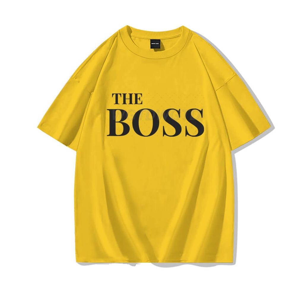 The Boss  The Real Boss Matching Tshirts Couples Matching Outfits Gifts Funny Letter Print Valentines Day Unisex Women Clothing