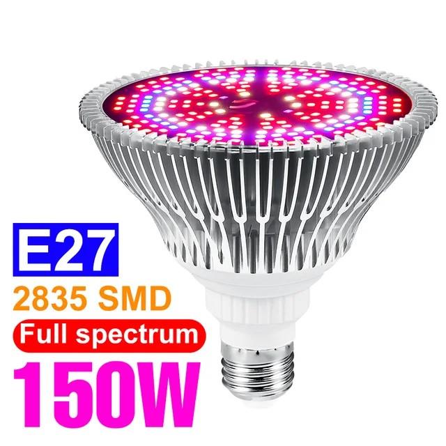 Fitolampa LED do uprawy pełnozakresowa lampa fitolampowa E27 żarówka roślinna E14 lampa UV do szklarniowych nasion kwiatów LED hydroponiczne światło do wzrostu