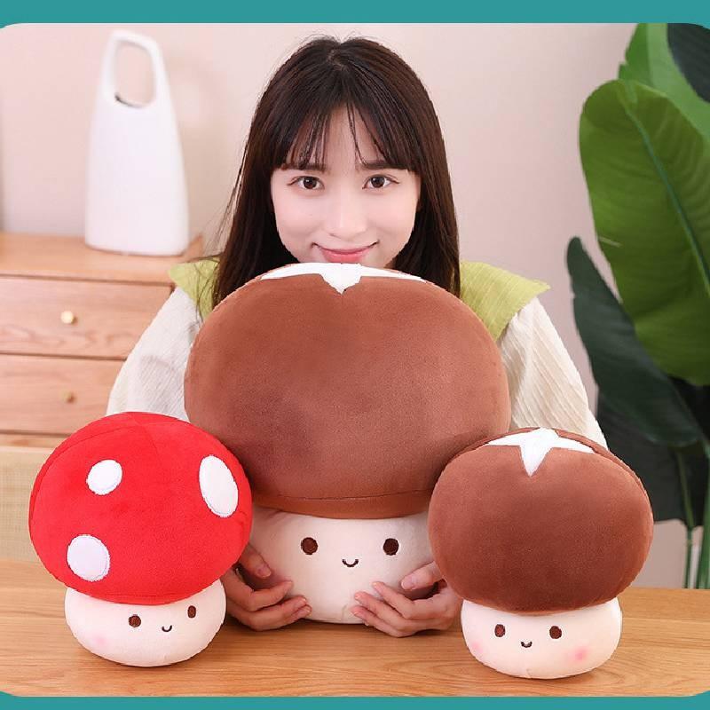 Cartoon Plush Mushroom Toy Vegetable Stuffed Doll Decoration Kids Cute Gift