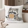 Cute Little Raccoon Pillow Case Suitable For Bedrooms Living Rooms Cars Home Decoration