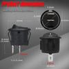 1/4PCs Car Circular Rocker Switches 12V DC Circular Toggle Switch For Motorhomes 2-pin Connector Auto Car Accessories