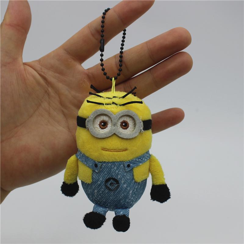 1piece Despicable Me Kevin Bob Minions Doll Keychain Cute Minion Plush Pendant Car Keychain Children's Toy Party Gift