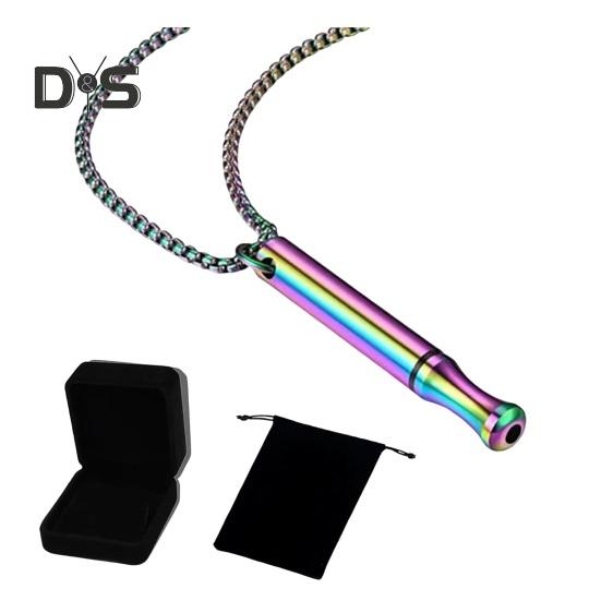 

Ожерелье из нержавеющей стали с подвеской для дыхания, осознанного расслабления, здоровья, улучшенного дыхания, снятия стресса 1pc разноцветный