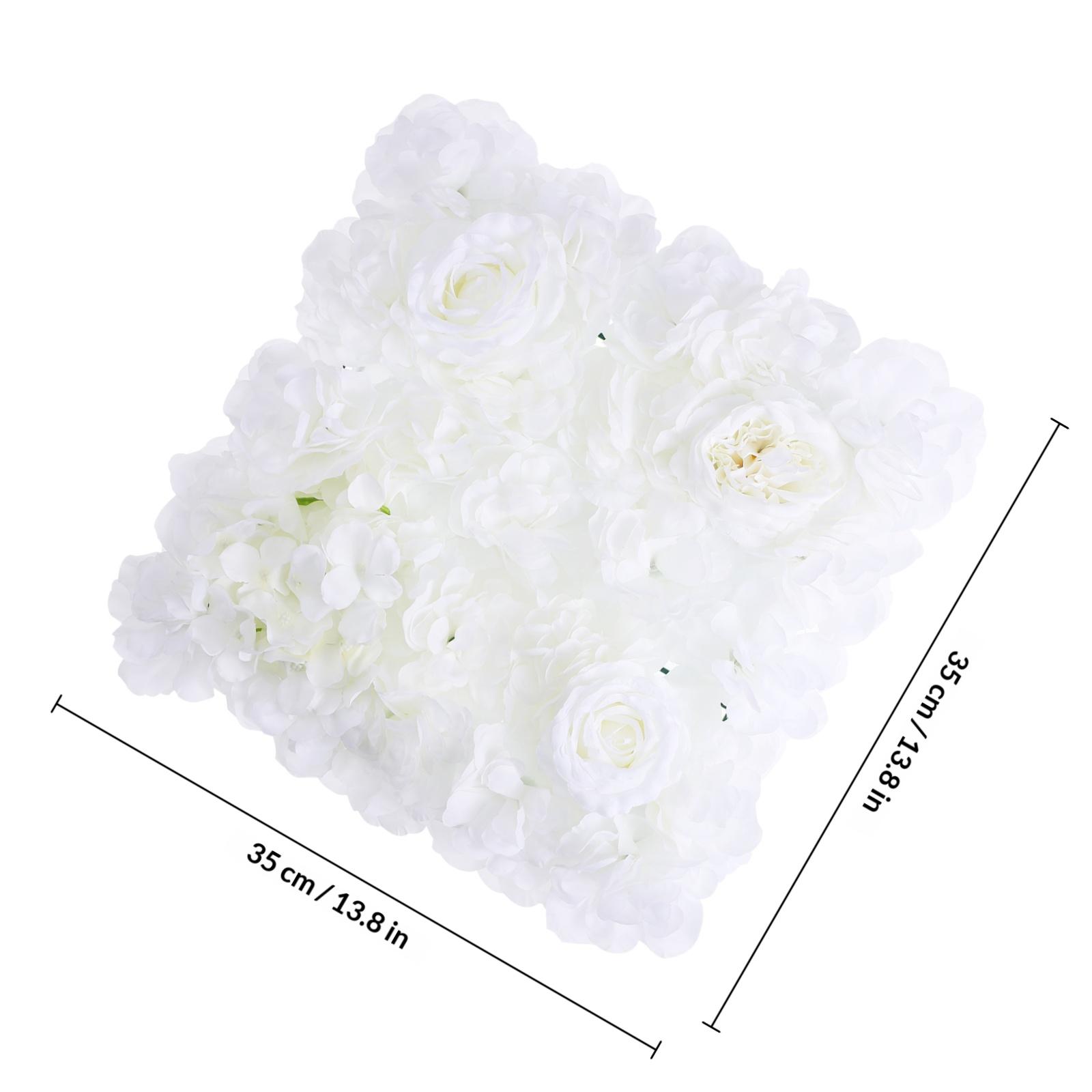 

6Pcs Flower Backdrop Wall Decor Realistic Artificial Flowers for Wedding Aisle Centerpieces Decoration Indoor Outdoor Use білий