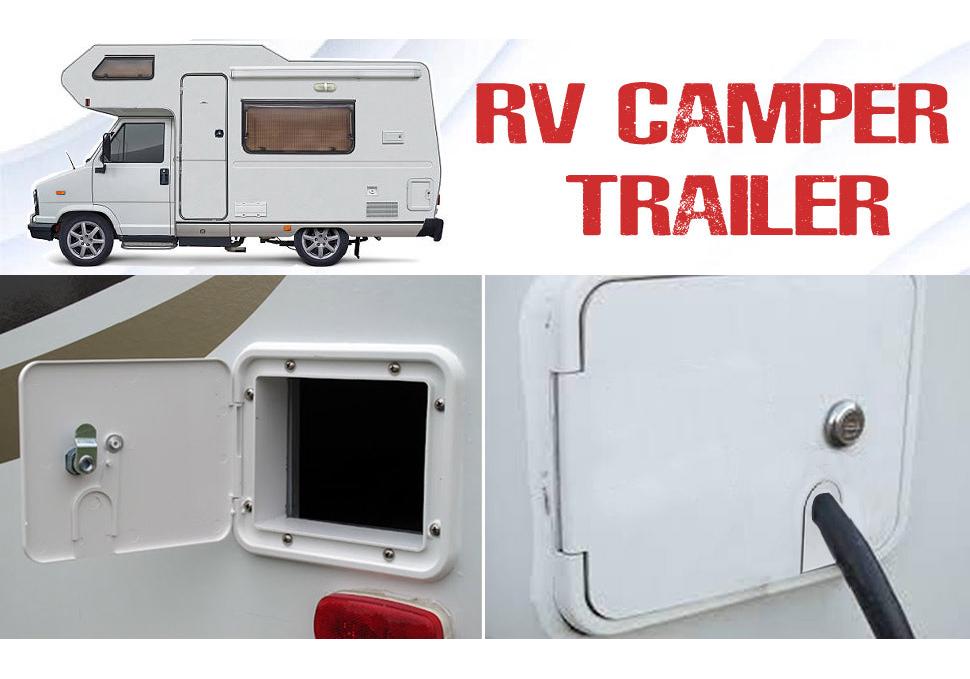 RV Motorhome Electrical Power Cord Hatch with 10 Screws