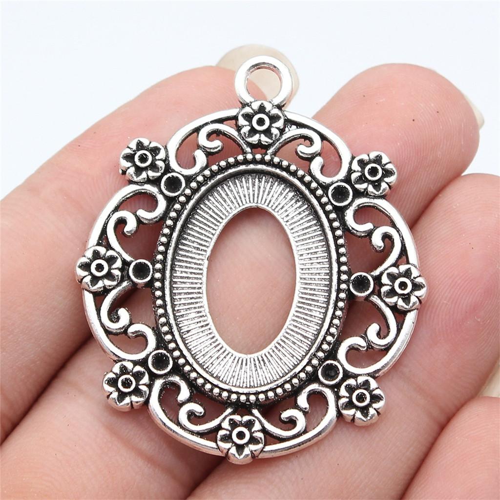 Accessories Parts Fit 18x25mm Oval Glass Cabochon Base Tray Bezel Wedding Jewelry Findings QA039