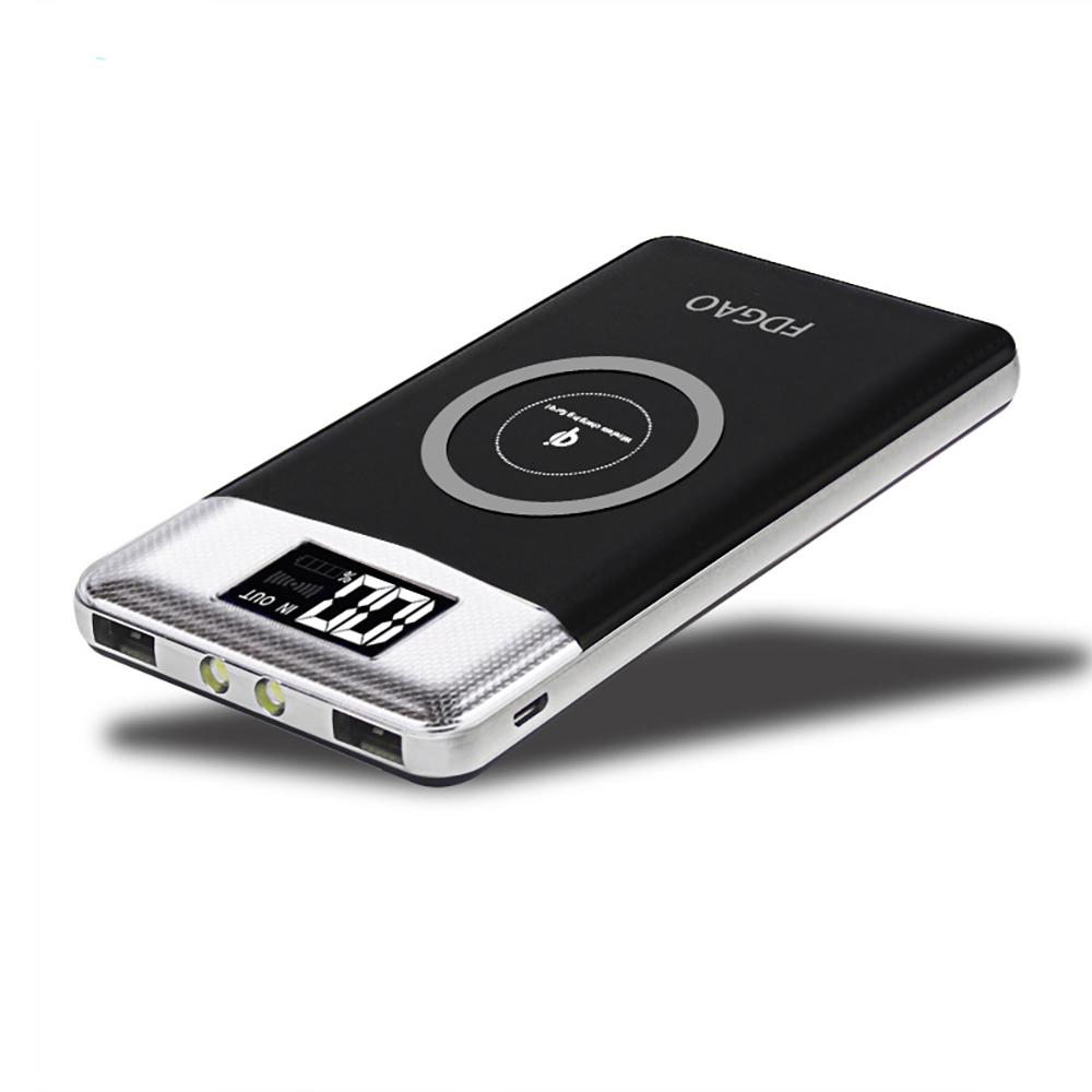 

Ци беспроводное зарядное устройство 20000Amh портативный Dual USB Power банк беспроводной зарядки Pad для iPhone Samsung