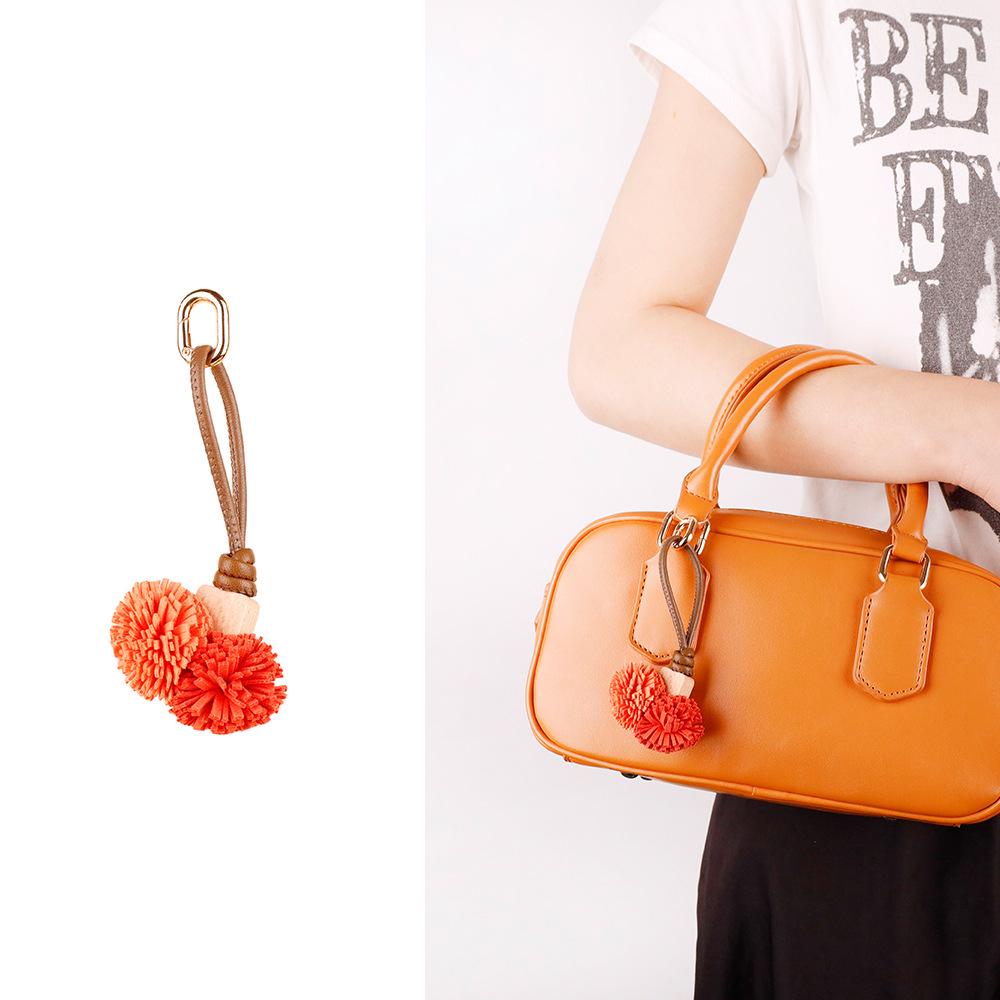 Zhang Yuanying Bayberry Ball Charm - Handmade Woven Bag and Shoe Ornament Keychain