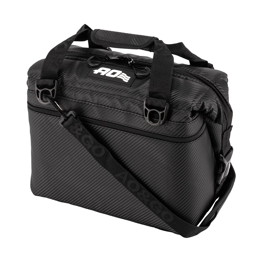 AO Coolers Carbon Soft Cooler Carbon Soft Cooler Large Outdoor Use 48-Pack Bags, AOCR48BK, Black, 48-Pack Black, Bags, Capacity, [Used]