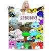 Incrediboxs Sprunkis Blankets Velvet Printed   Multifunction Lightweight Throw Blanket for Sofa Office Quilt