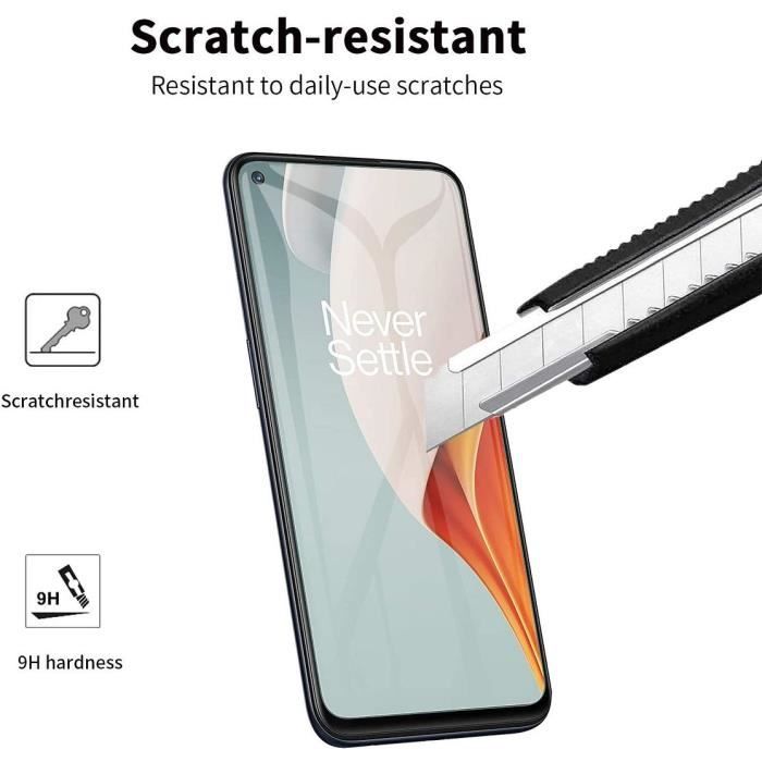 Pack 2 Tempered Glass for One Plus Nord N100 - E.F.CONNECTION - Anti Fingerprint High Resistance Screen Glass Films