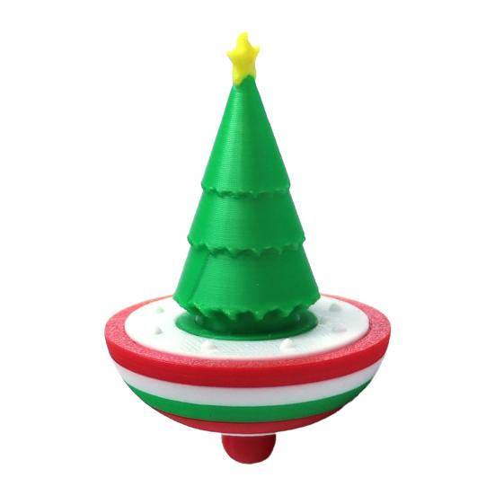 3D Printed Christmas Ornament Pop-Up Box Fidget Toy Xmas Tree Clicker Spinning Top Stress Relief Toy for Festive Desktop Decoration