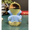 Gold Plated Ganesha with Terracotta Colour - Perfect for Car Dashboards, Office & Home Shelves, Diwali Puja, and Gifting