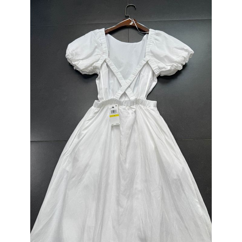 Foreign Trade Order @ Str35% Linen/65% Lysel Princess on the Run A Word Swing Temperament Big Backless Dress Long dress