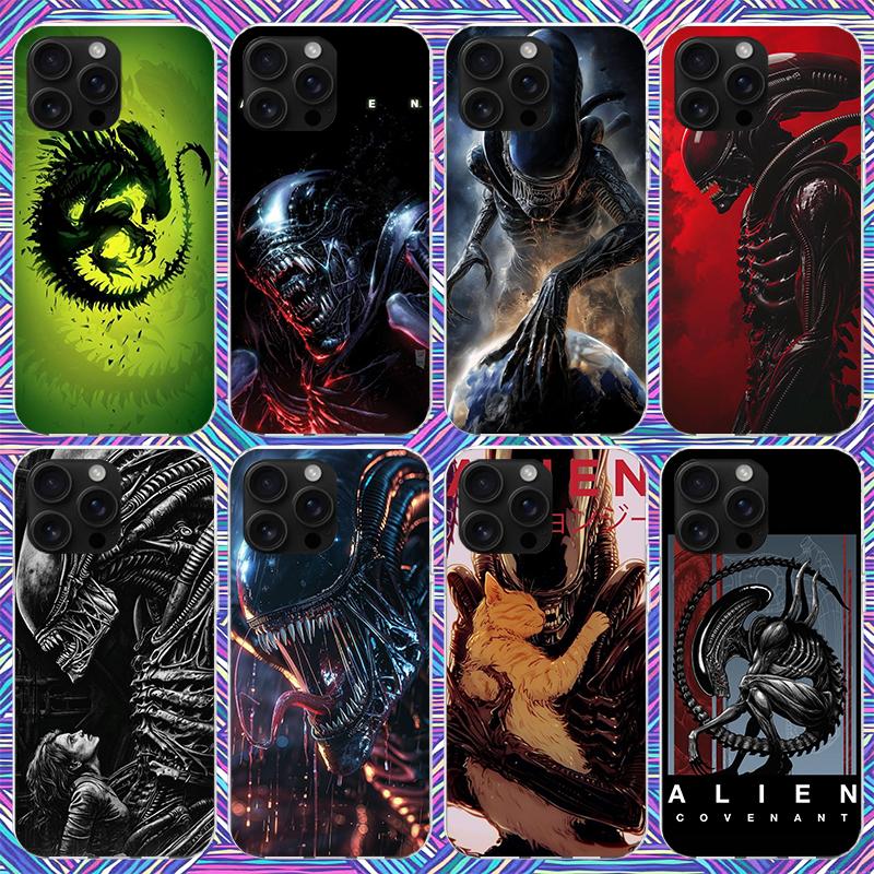 Cool A-Alien X-Xenomorph Phone Case For iPhone 17 Air 16 15 Pro Max 14 Plus 13 Mini 12 11 Cover 7 8 SE Silicone Shell Print Fund