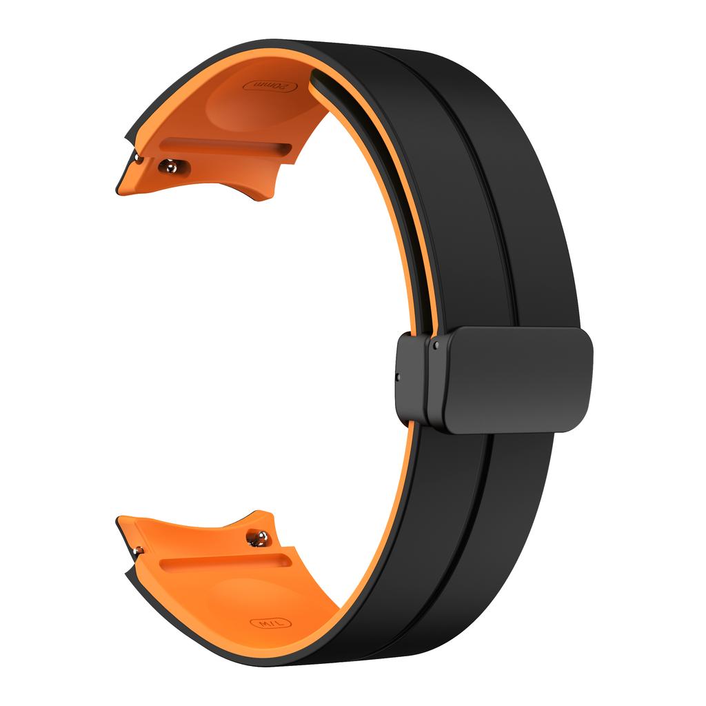 Magnetische D-gesp Siliconen Band Voor Samsung Galaxy Watch 6 5 4 Serie Sportband Voor Galaxy Watch 45 44 40/Classic 47 46 43 42