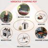 Outdoor Pot Coffee Maker Kettle Portable Lightweight Camping Cooking Pot 1.2L Cup For Camping Hiking Backpacking Boiling Water
