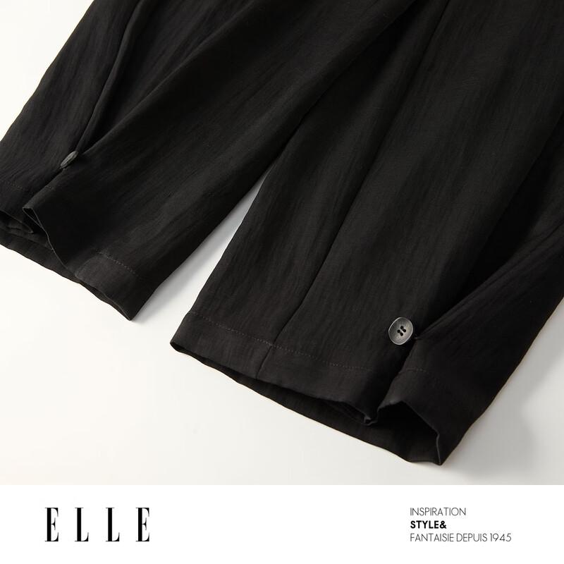 ELLE Women's Draped Wide-Leg Casual Pants