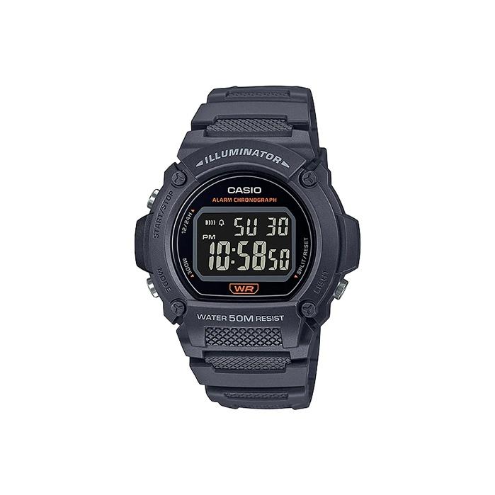 Casio Standard Series Retro Street Liquid Crystal Quartz Watch Men watches Black W-219H-8BVDF Black Dial