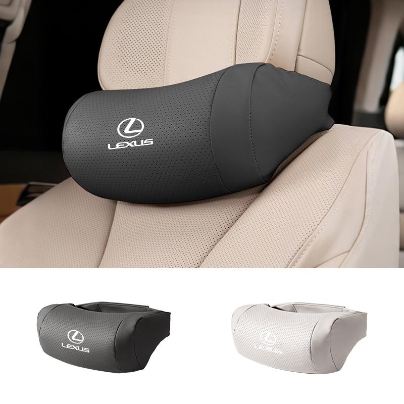Car Headrest Breathable Seat Pillow Leather Neck Support Interior For Lexus CT200h ES250 ES300h IS250 IS200 GS300 GS460 GX470