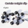 4 Pcs with Clip Curtain Weight Ball Windproof Heavy Duty Drapery Weights Table Cover
