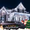 1Pack, 5M/10M/20M/30M LED Solar Outdoor Fairy String Lights With 8 Modes For Wedding, Party, Balcony, Patio, Eave, Tree, Garden, Christmas Decoration