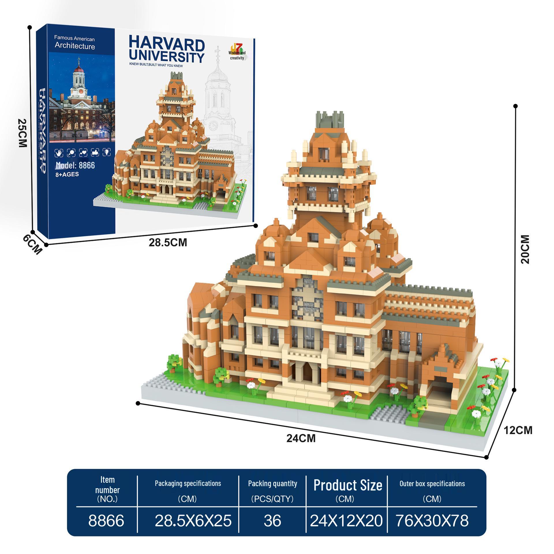Harvard University Landmark Micro-Particle Building Blocks - Large Educational Assembly