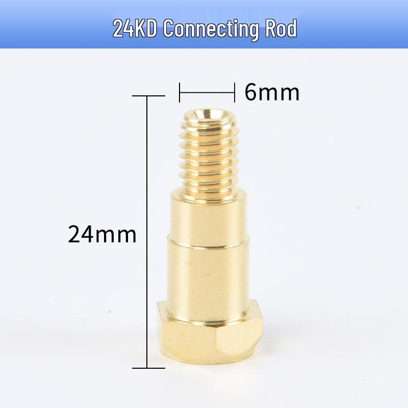 Binzel Style 36KD Argon Arc Welding Gun: All-Copper Bent Nozzle, Contact Tip, Protective Rod, Splitter.