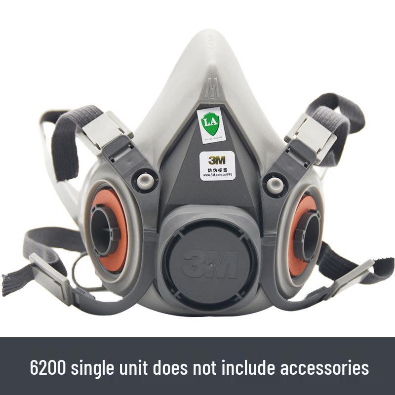 3M 6200 Spray Painting & Chemical Pesticide Protective Gas Mask with Activated Carbon & Dust Protection