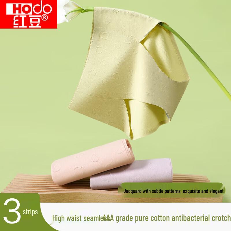 

Hongdou Women s High-Waist Pure Cotton Tummy Control Underwear 3-Pack M (165cm)
