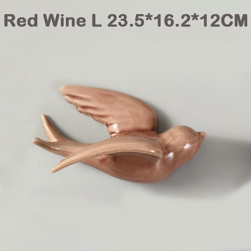 1 szt. Skandynawska ceramiczna rzeźba ptaka 3D dekoracje ścienne sztuka ptaki rzeźba do zawieszenia na ścianie figurka zwierzęcia styl europejski ozdoby do domu